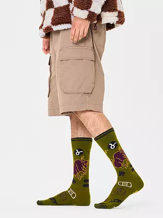 HAPPY SOCKS | Damen Socken 36-40 STIER dark green | 